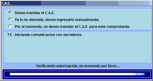 Tramitación CAE