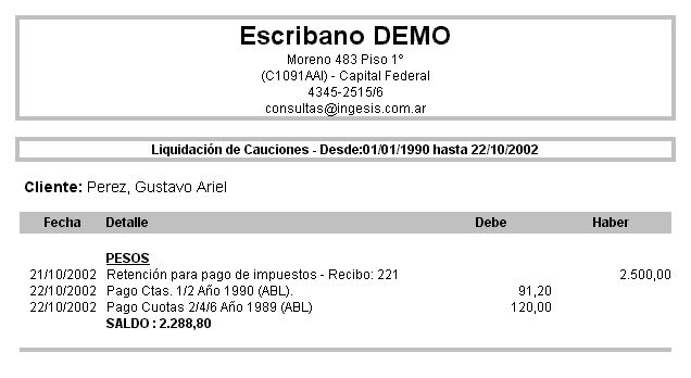 Comprobante de retención impreso